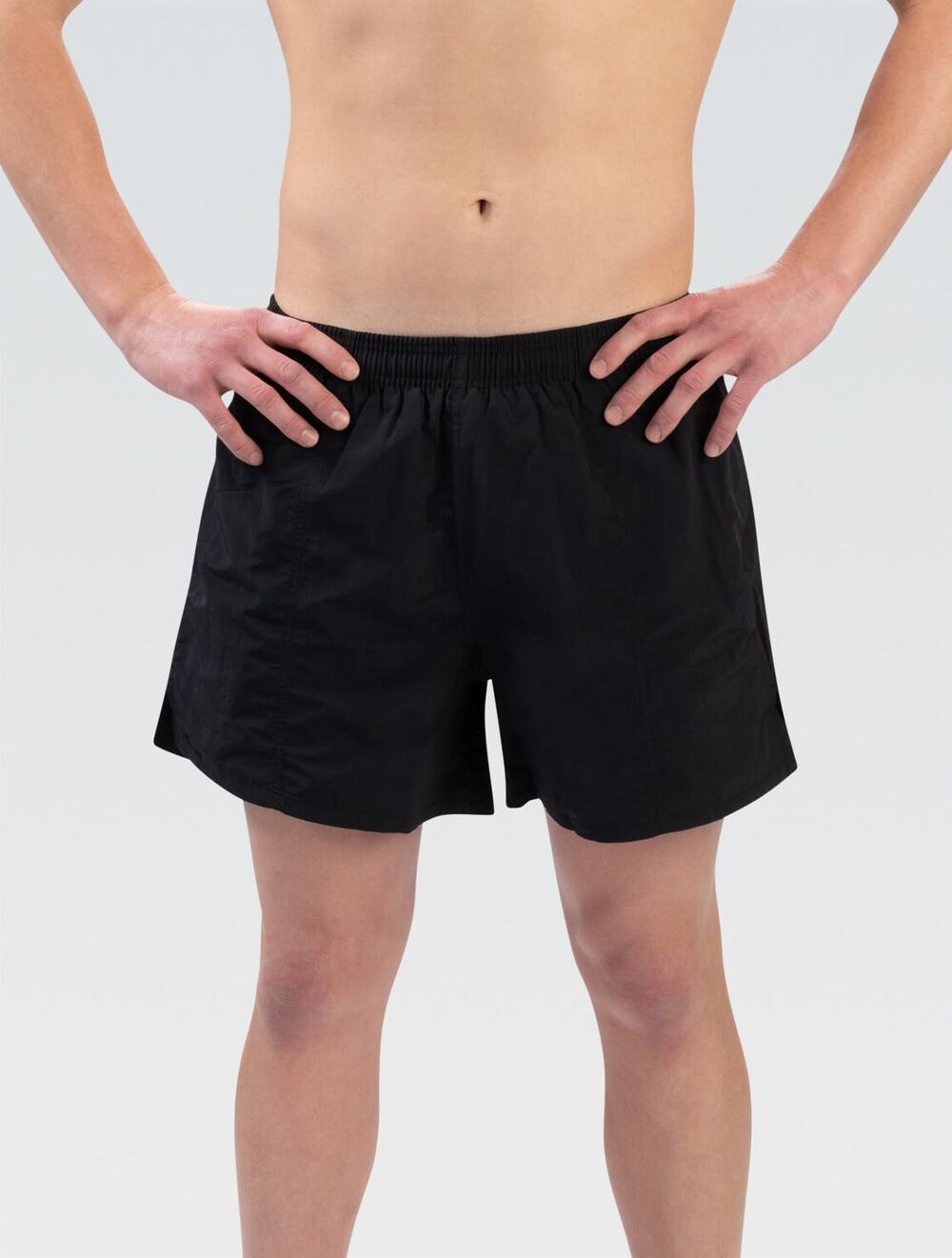 New NWT Dolfin Black Solid 5" Water Shorts Swim Trunks Men's Size Large